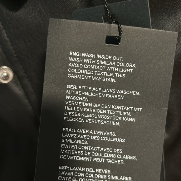 NWT Vero Moda Bella Annabel Coated Biker Jacket - Picture 9 of 14